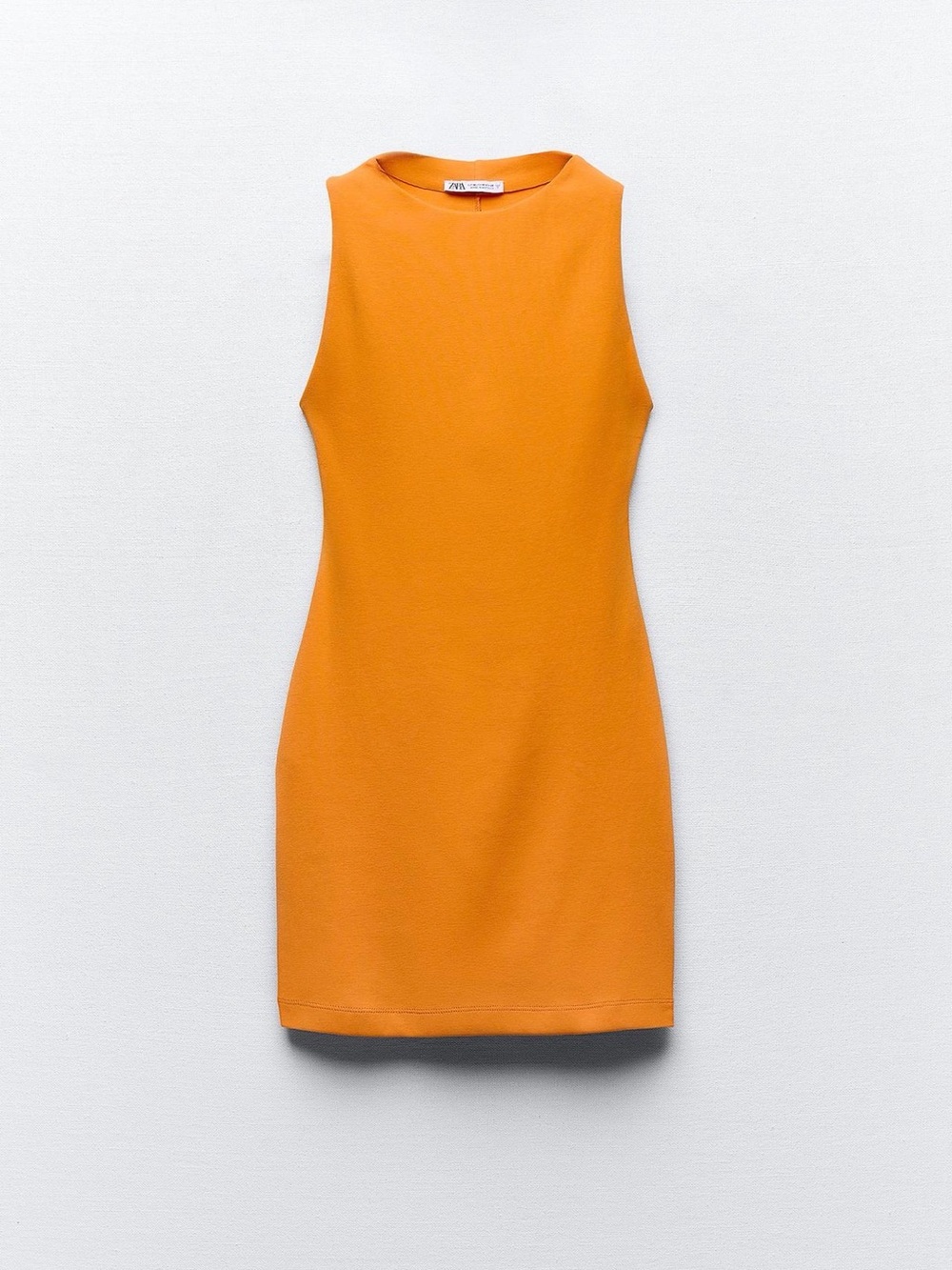 Zara Bright Orange Sleeveless Tank Dress